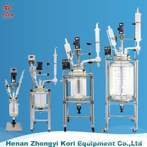 Laboratory jacketed glass reactor